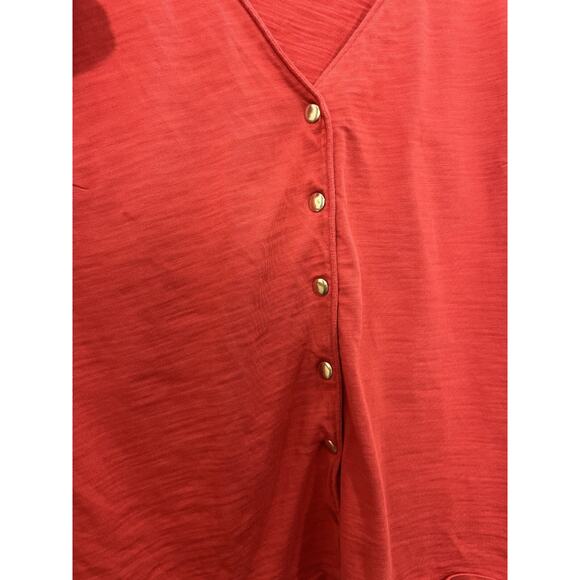 Nation LTD Flutter Puff Sleeve Top 2XL Peasant Romantic Minimalist Capsule Basic - Picture 7 of 16